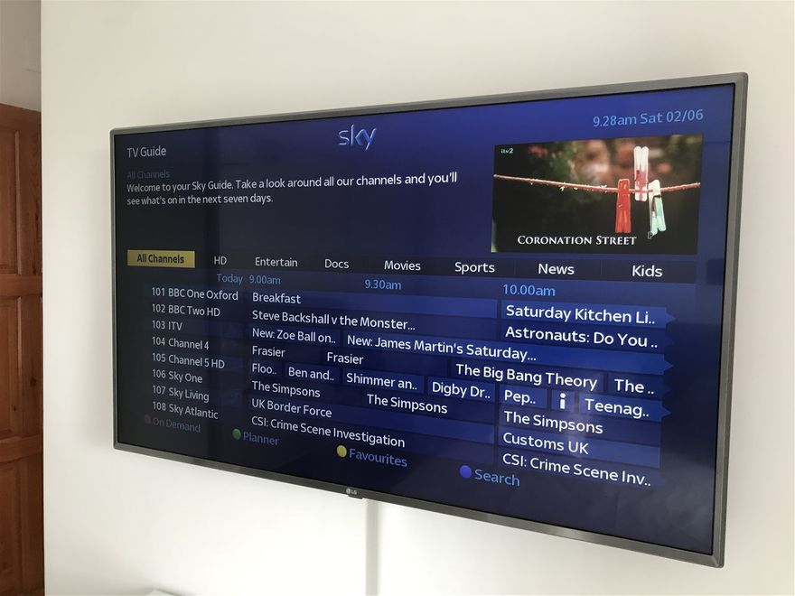 Sky 47” tv in superking master suite
